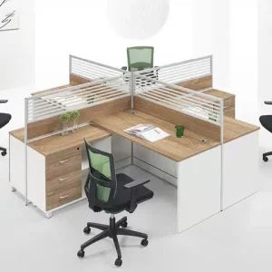 STATION TRAVAIL 4PLS 18L2012 2820*2820*1100 MELAMIN TP-904 MAR+GREY