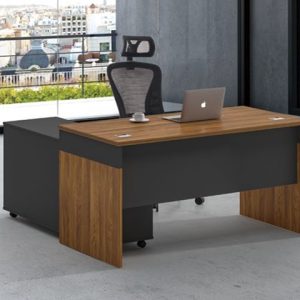 BUREAU DIRECTION KM-117 R 1800*900*760 MELAMINE TP-904 MARRON+GREY